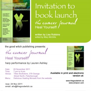 The Cancer Journal Heal Yourself! Book Launch Invite photo